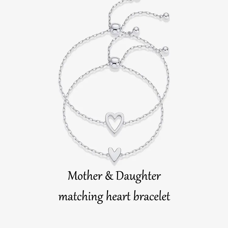 Mother & Daughter Heartbeat Bracelet Set