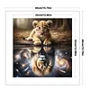 Lion Cub Grey Reflection-11CT Stamped Cross Stitch 40*40cm/15.75*15.75in