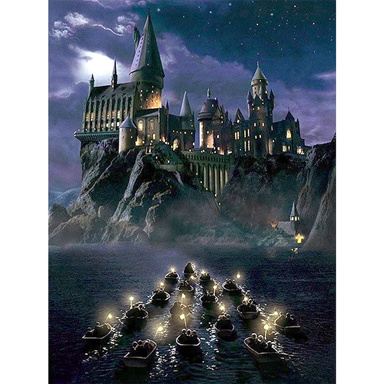 Harry Potter Academy At Night 11CT Stamped Cross Stitch 40*53CM