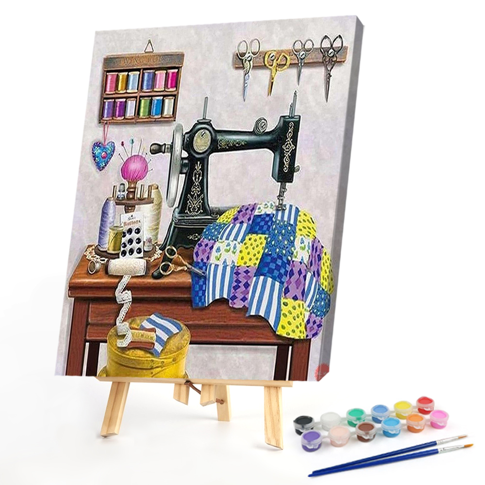 

40*50CM - Paint By Numbers - Sewing Machine, 501 Original
