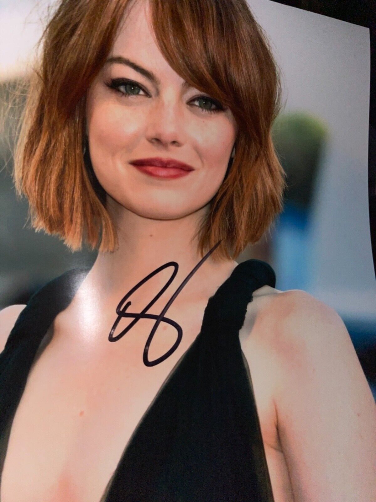 Emma Stone signed 8x10 Photo Poster painting sexy picture super duper hot hott