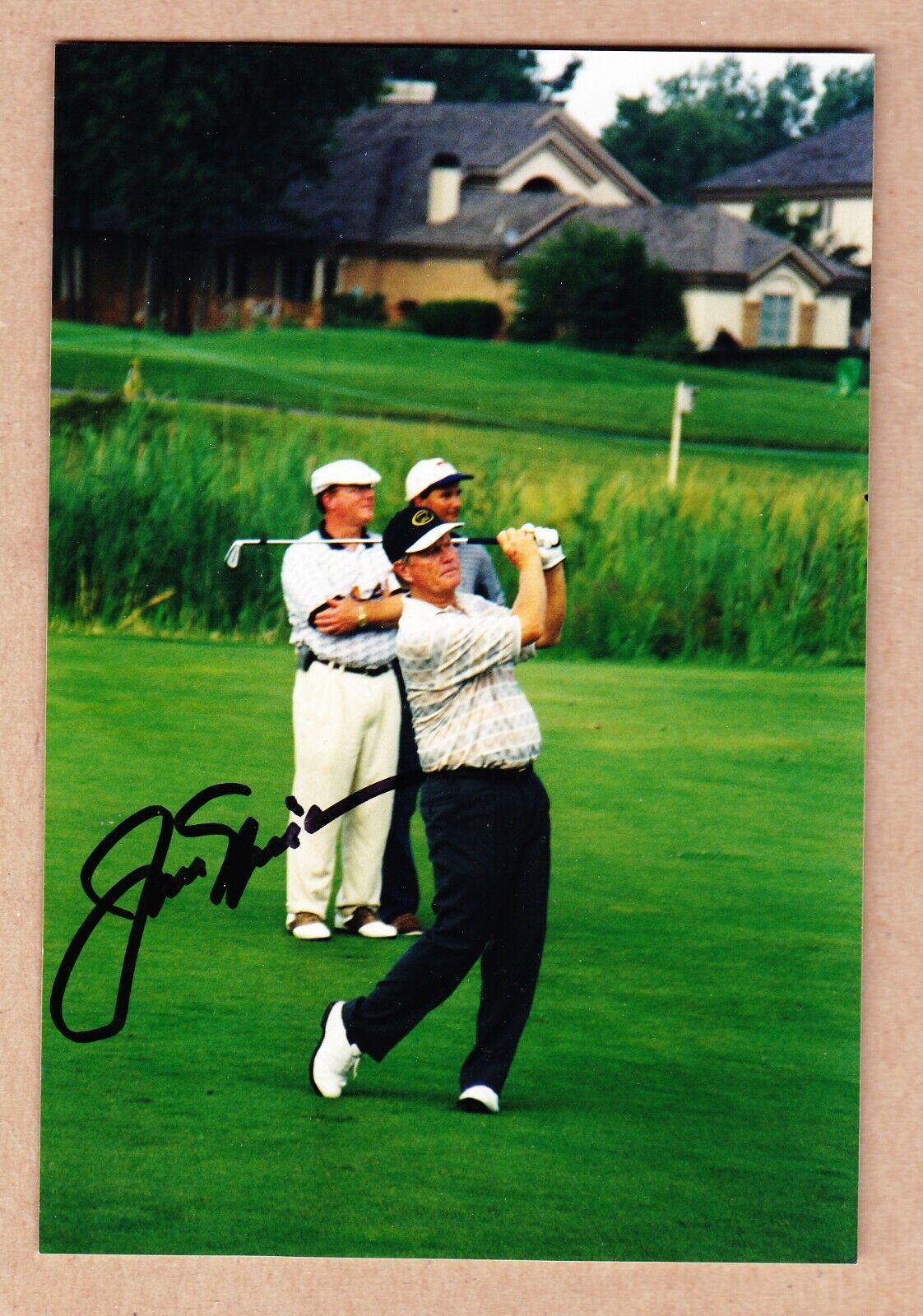 Jack Nicklaus signed 4x6 inch color golf Photo Poster painting #2