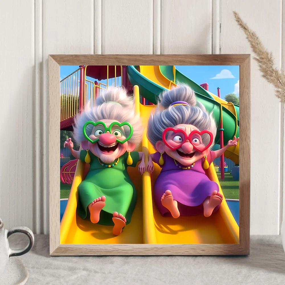 Diamond Painting - Full Round Drill - Grandma(Canvas|30*30cm)