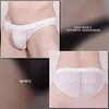Men's Underwear Diamond Light Sense Wave Pattern High Elastic Skin-friendly Thin Transparent Sexy Rhinestone Briefs