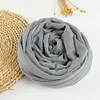 Solid Color Soft Cotton Linen Scarf Women Hijab Shawl