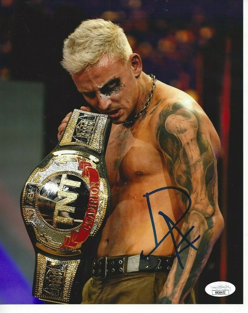 Darby Allin Autographed 8x10 AEW Coffin Drop Best TNT JSA  C397