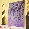 Kits d&rsquo;art bricol&eacute;s en perles perl&eacute;es violettes pour adultes d&eacute;coration murale avec cadre 30x40cm