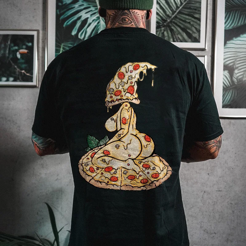 Pizza Great Meal Printed Men's T-shirt -  