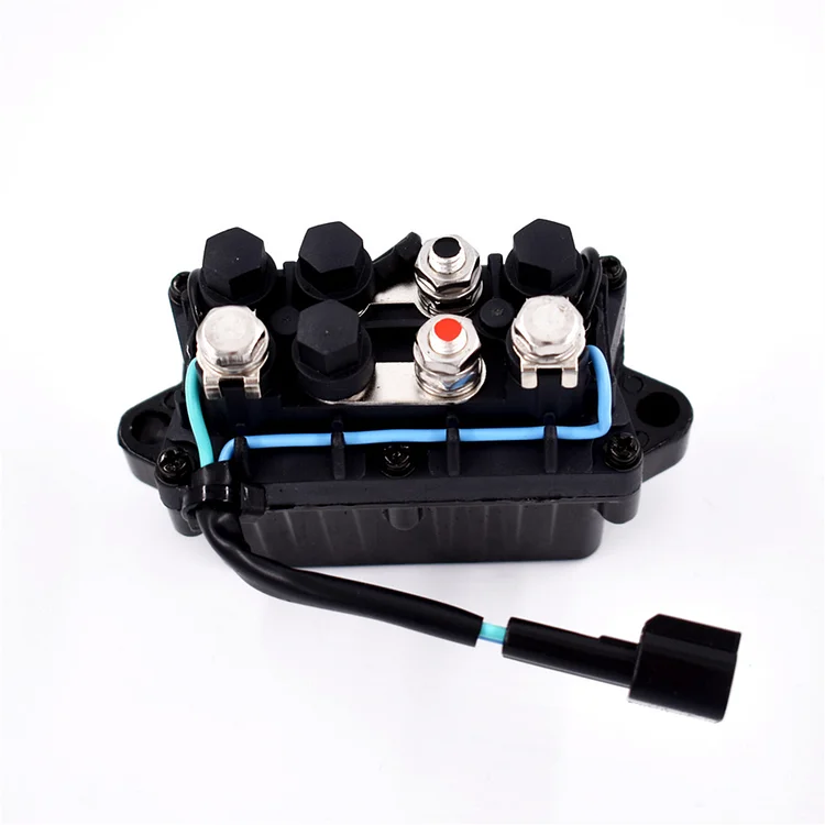 Silscvtt 2 Pins Trim Relay 63P-81950-00-00 Replacement for Yamaha F150 & 250 40-90HP Outboard Black