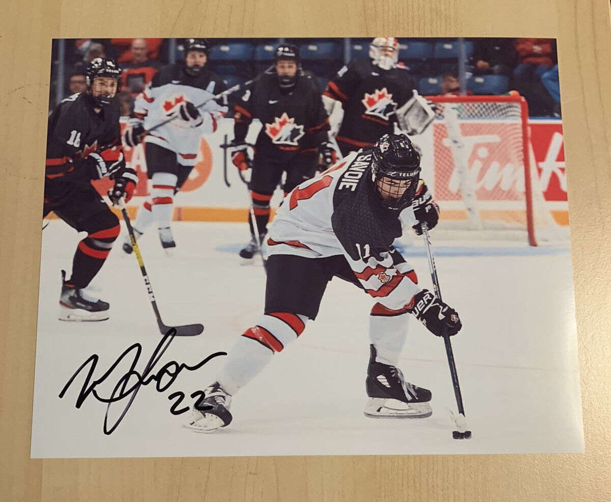 MATTHEW SAVOIE HAND SIGNED 8x10 Photo Poster painting 2022 NHL #1 PICK? HOCKEY AUTOGRAPHED COA