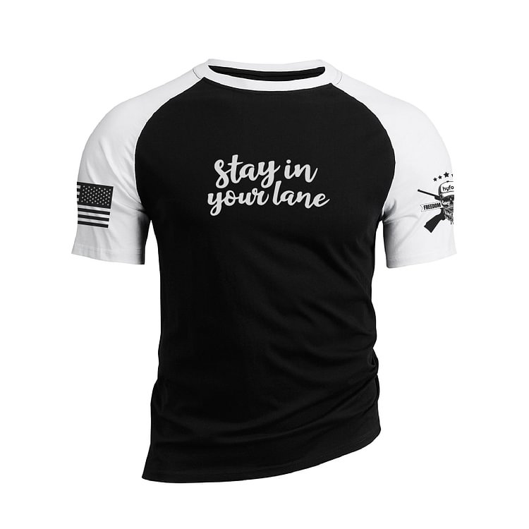 STAY IN YOUR LOVE RAGLAN GRAPHIC TEE