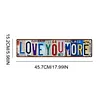 Love You More Vintage Metal Sign Plaque Above Door Street Sign Express Love & Warmth for Bedroom Living Room Home Bar Coffee Wall Decor