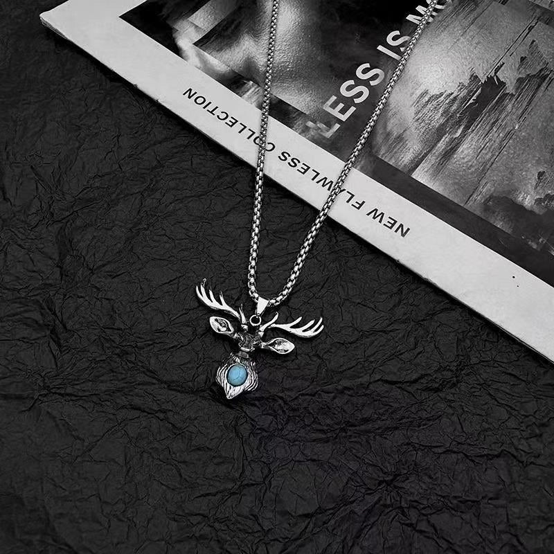 Elegant Minimalist Deer Alloy Acrylic Unisex Pendant Necklace