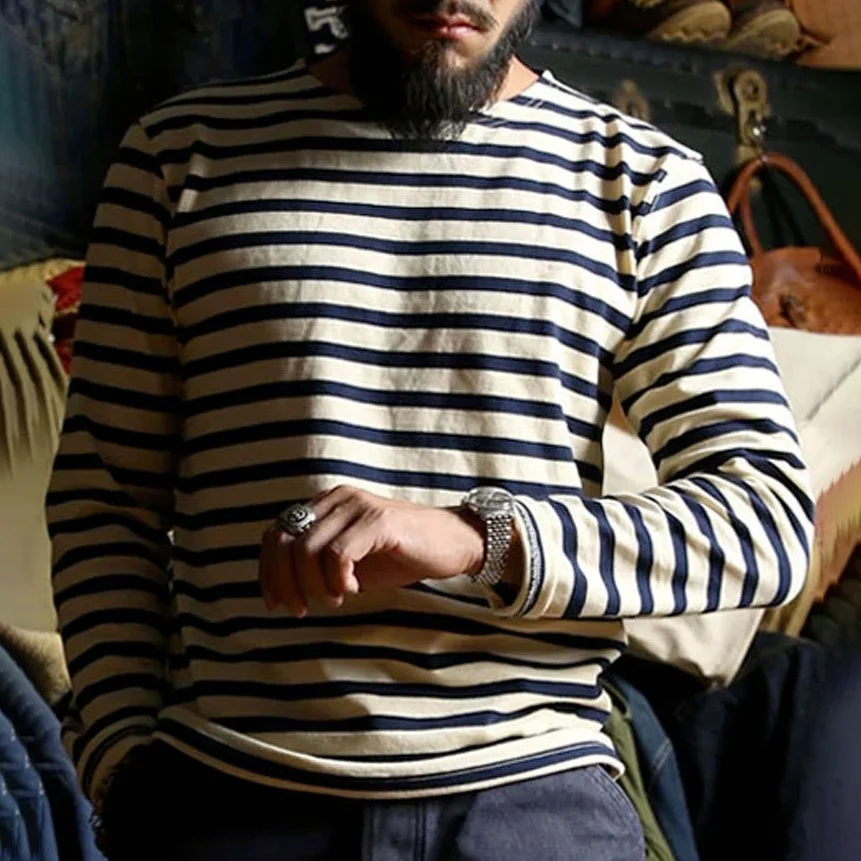 French Sailor Breton Stripe Boat Neck T-Shirt / [viawink] /