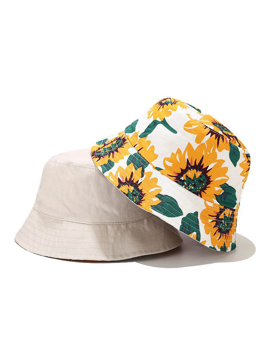Sunflower Print Hat