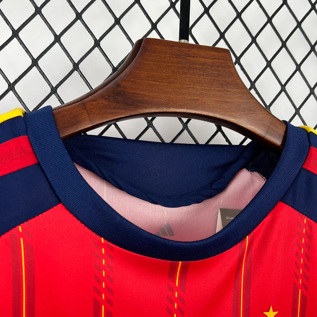 2026 Spain Home Kids Kit Soccer Jersey Thai Quality