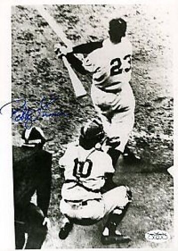 Bobby Thomson Signed Jsa Cert Sticker 8x10 Photo Poster painting Autograph Authentic