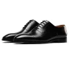 Handmade Black Mens Leather Oxford Dress Shoes