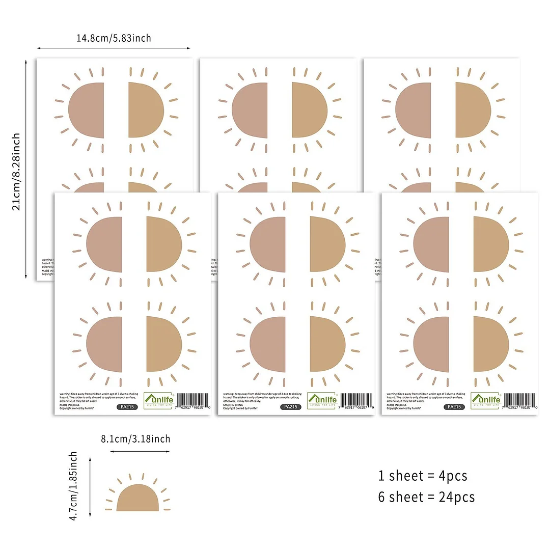 Boho Nursery Creative Wall Sticker for Kids Room Baby Girls Boys Living Room Home Decor Cartoon Dots Animals Vintage Stickers