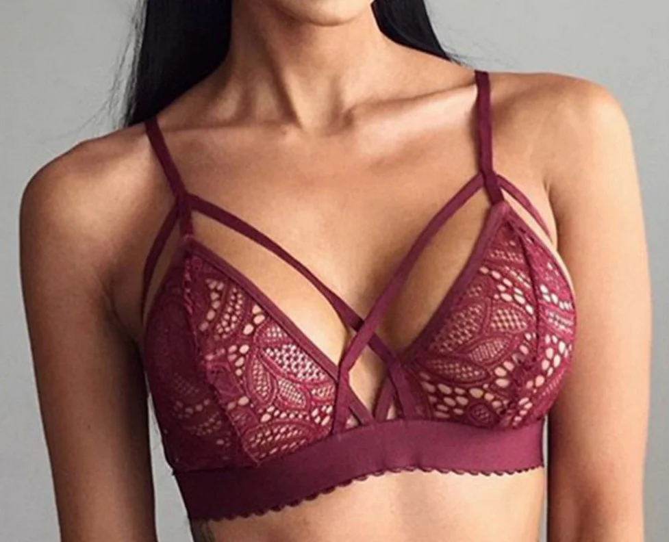 Churchf Station 2019 Winter Women's New Hot Sex Tempting Hollow Flowers Lace Lingerie