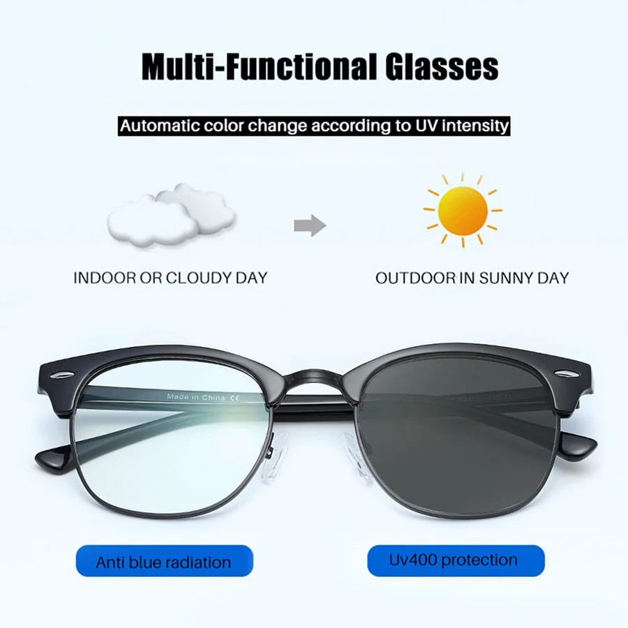 Anti Blue Light Photochromic Glasses