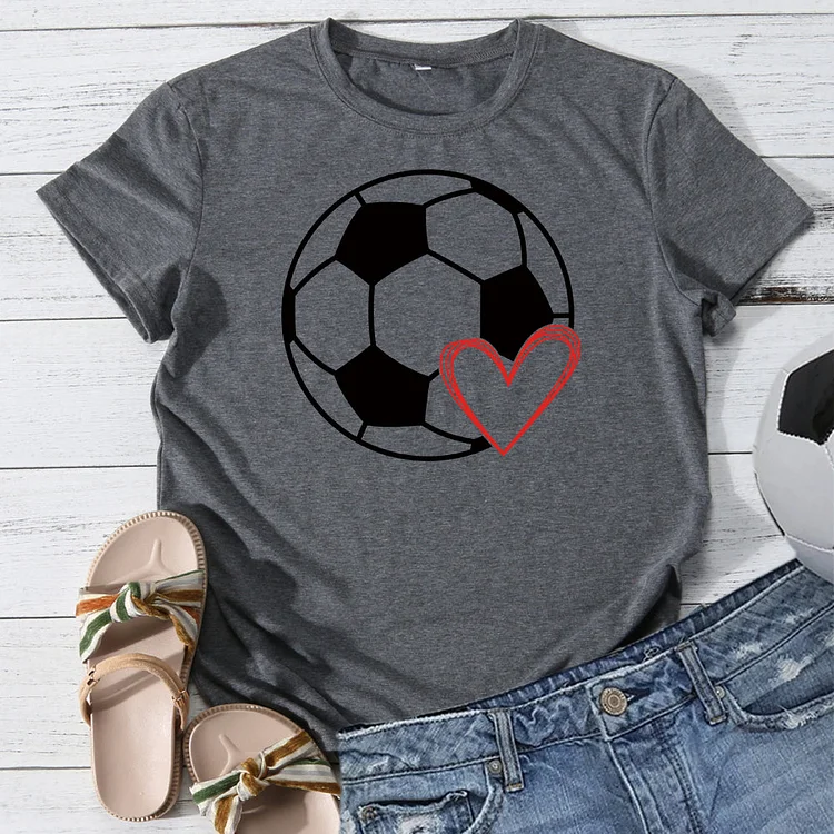 AL™ Soccer Ball with Heart T-shirt Tee-013622-Annaletters