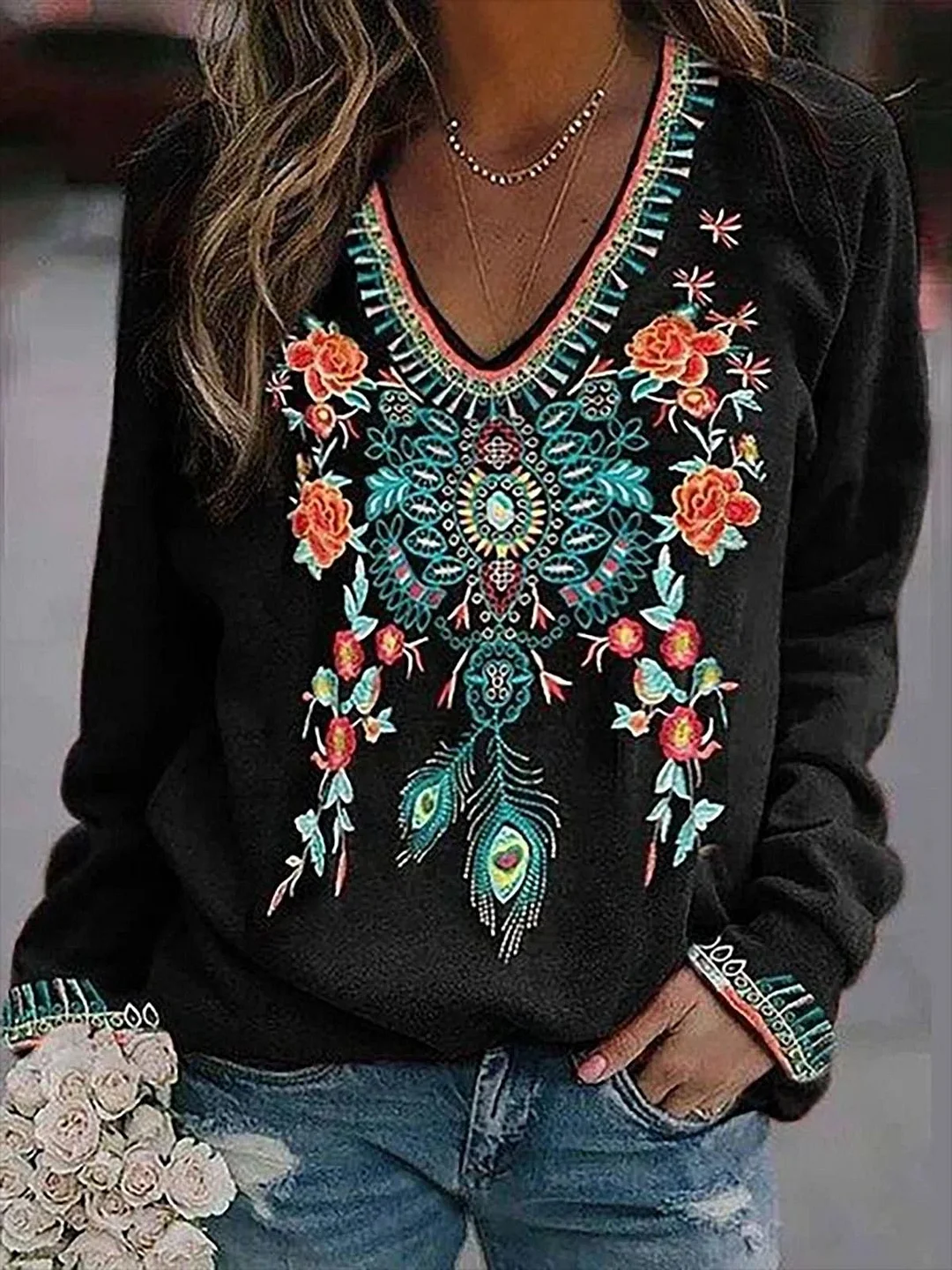 Tribal Vintage Velvet Tops