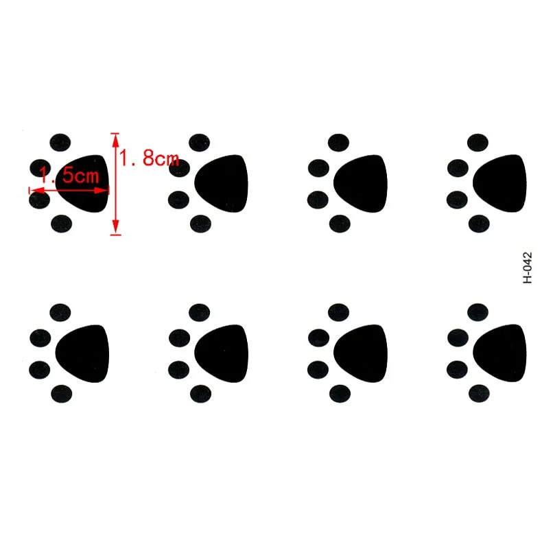 Footprints Waterproof Temporary Tattoo men and women paw prints Temporary tattoo sticker harajuku maquiagem henna sleeve tatoo