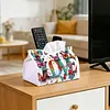 DIY PU Diamond Painting Tissue Box Kit Desktop Tissue Holder with Rhinestone Diamond Desk Decorative Tissue Box for Adults Desktop Storage Organizer (Love)