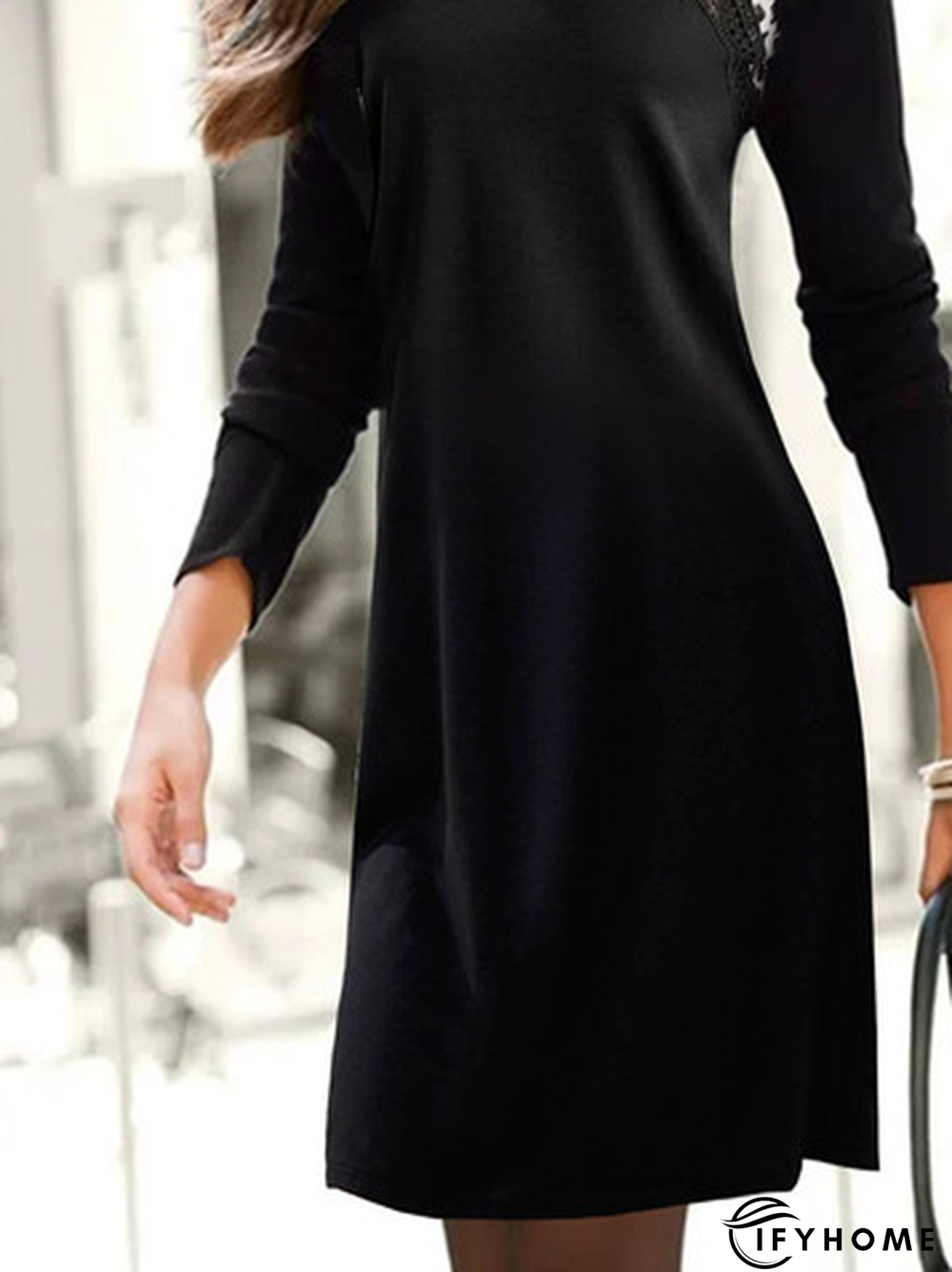 Hollow Out Patchwork lace Casual Leopard Printed Dress | IFYHOME