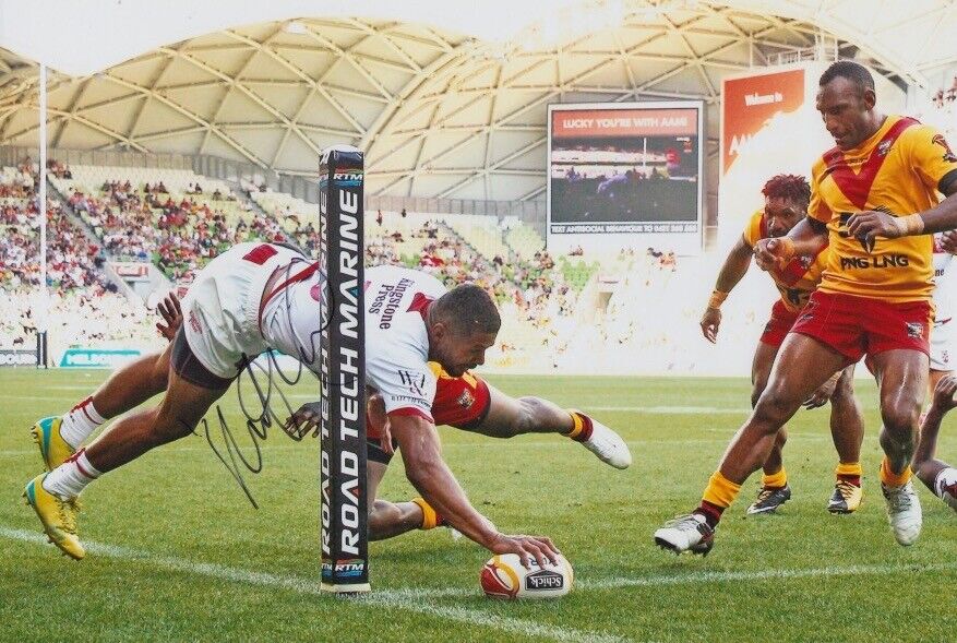 Kallum Watkins Hand Signed 12x8 Photo Poster painting - England - Rugby Autograph.