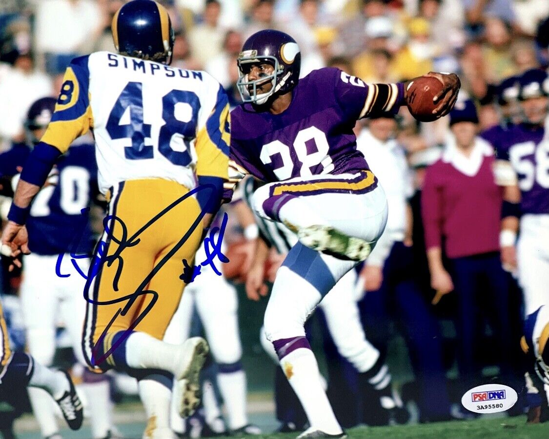 Bill Simpson Signed 8x10 Photo Poster painting Los Angeles Rams PSA 3A95580