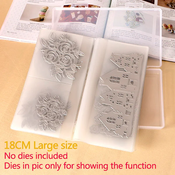 Nigikala CUTTING DIES 14CM-18CM Cutting dies storage book BOX PLUS PVC book easy for handling & protecting your cutting dies