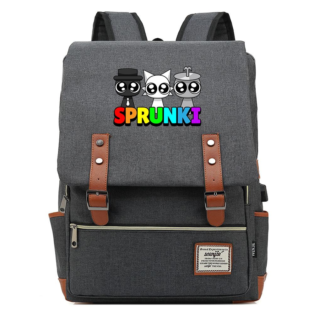 Mayoulove Sprunki Backpack Lightweight Design with Multiple Pockets for School and Travel-Mayoulove