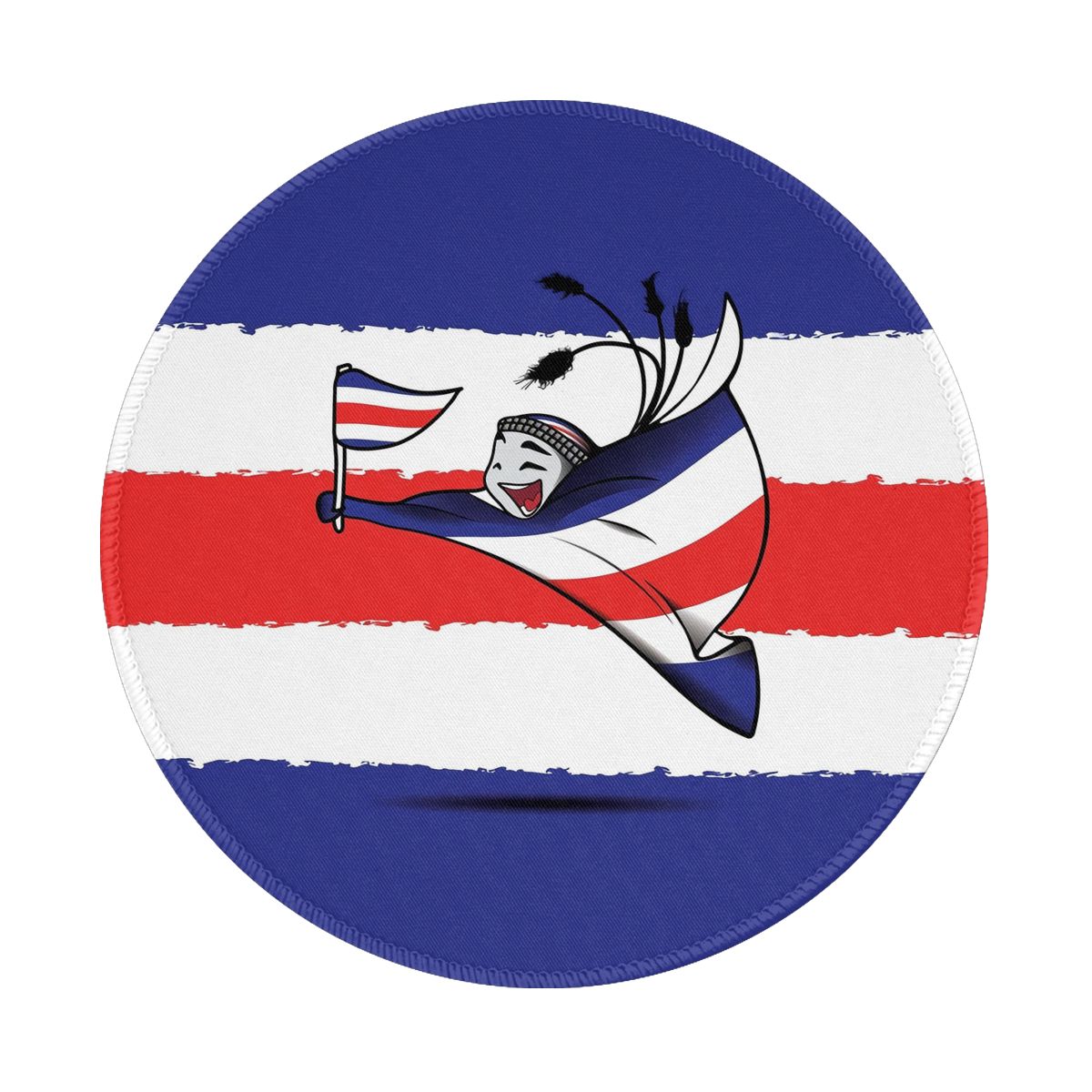 Costa Rica World Cup 2022 Mascot Gaming Round Mousepad for Computer Laptop