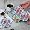 (US Local)6 PCS Acrylic Washable Diamond Painting Art Coasters Kits with Holder (Cross)