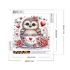 Owl in Coffee Cup - Crystal Rhinestone Diamond Painting