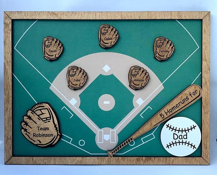 Unique Personalized Father's Day Baseball Bat Shelf Décor - Best Dad