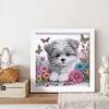 5D DIY Partial Special Shaped Drill Diamond Painting Kit Dog Decor With Frame Kit 18x18cm