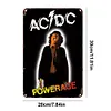 AC/DC - Panneaux en &eacute;tain m&eacute;tallique(20*30cm/30*40cm) - Musique