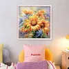 Sunflower Oil Painting-11CT Stamped Cross Stitch 40*40cm/15.75*15.75in tapestrymarket