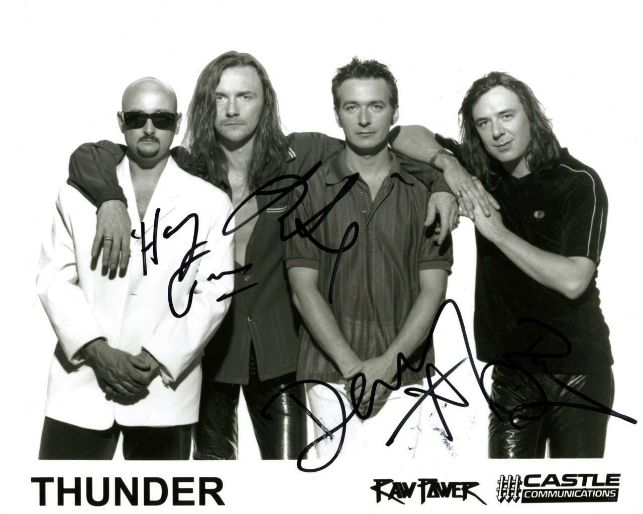 Thunder Band SIGNED AUTOGRAPHED 10 X 8