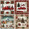 (Multi-Style) Christmas Truck-11CT Stamped Cross Stitch 40*40cm/15.75*15.75in