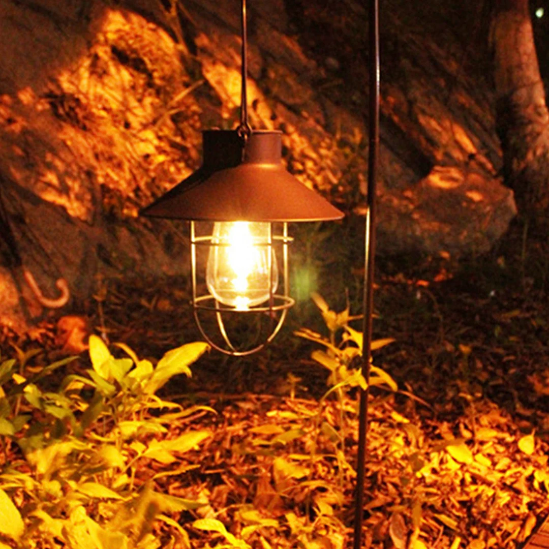 Hanging Solar Lanterns, Waterproof LED Solar Light with Tungsten Bulb (1)