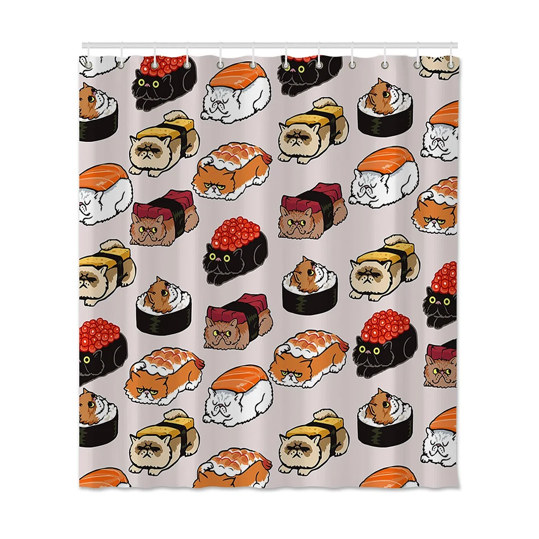 Cartoon Shower Curtain Printed Dachshund Waterproof Polyester Bathroom Shower Curtain Animals Bathroom Shower Curtain With Hooks