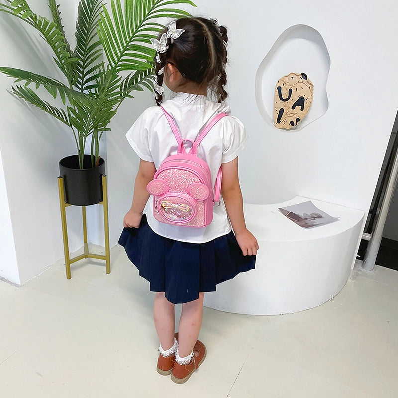 New Sequins Children’s Bag Cute Cartoon Princess Backpack Women’s Fashion Casual Stylish Kindergarten Back