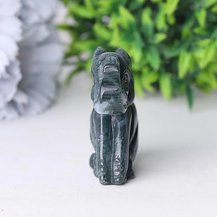 2.0 Moss Agate Frog Crystal Carving Bulk Wholesale