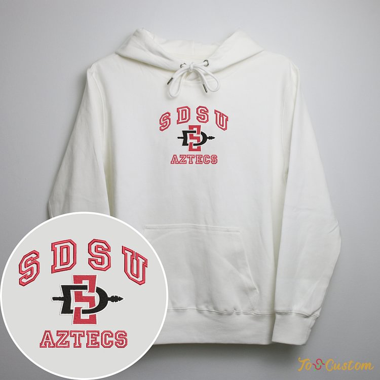 TOSCUSTOM™ NCAA University of San Diego State Aztec Embroidered Sweatshirts