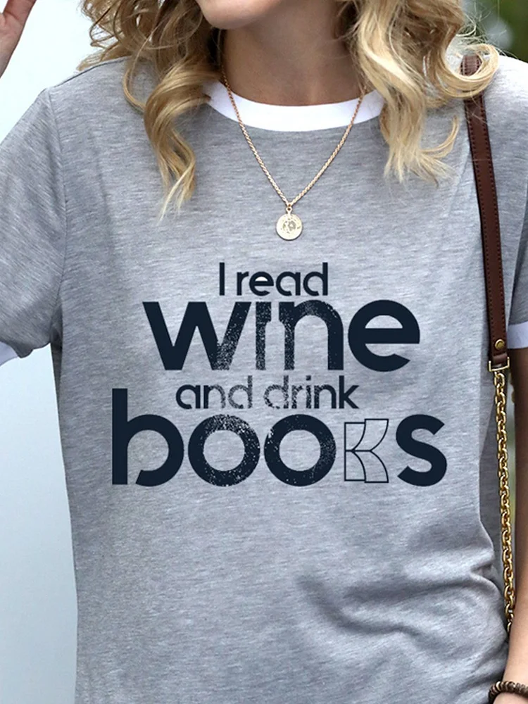 Bestdealfriday I Read Wine And Drink Books Women's T-Shirt
