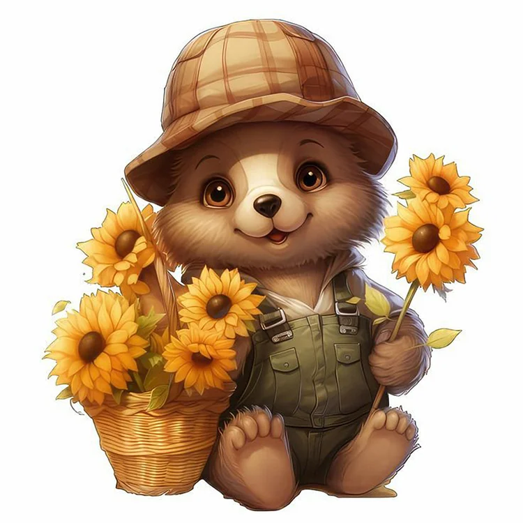 Bear 30*30CM (Canvas) Full Round Drill Diamond Painting gbfke